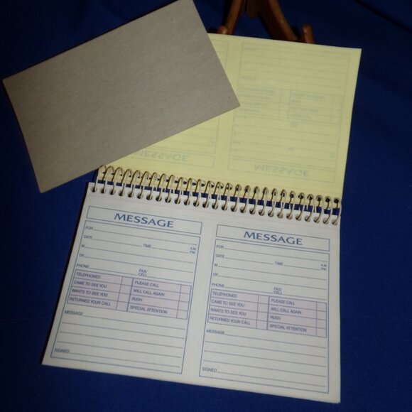 Vintage Adams Phone Message Book - 8.5x5.5 - 2 Per Page - 2 Part Carbon Copy - Picture 4 of 6